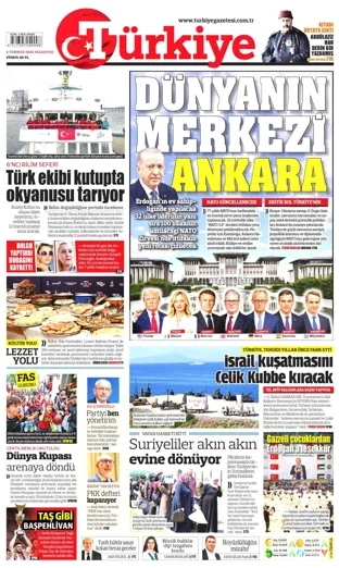 Türkiye Gazetesi bugünkü manşeti - 6 Temmuz 2026