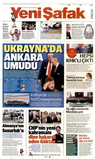 Yeni Şafak Gazetesi bugünkü manşeti - 6 Temmuz 2026
