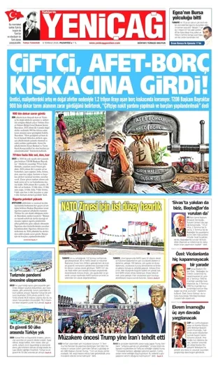 Yeniçağ Gazetesi bugünkü manşeti - 6 Temmuz 2026