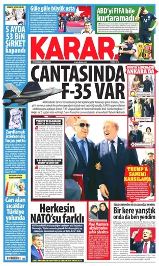 Karar Gazetesi 8 Temmuz 2026 günün manşeti