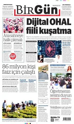 Birgün Gazetesi 17 Temmuz 2026 günün manşeti