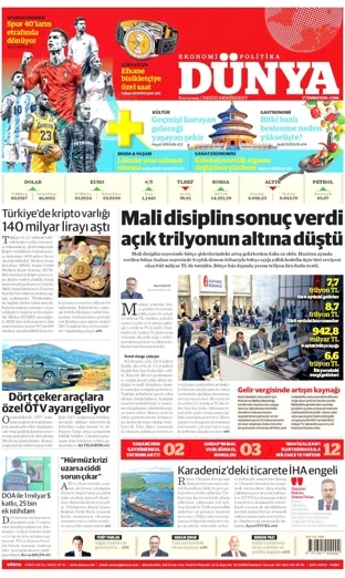 Dünya Gazetesi 17 Temmuz 2026 günün manşeti