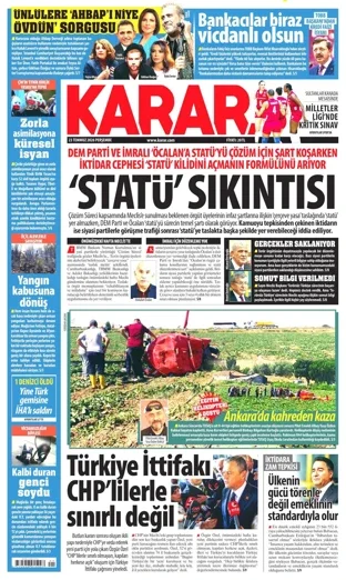 Karar Gazetesi 23 Temmuz 2026 günün manşeti