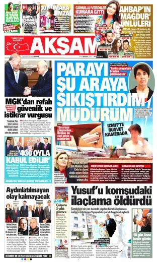 Akşam Gazetesi 7 Ağustos 2026 günün manşeti