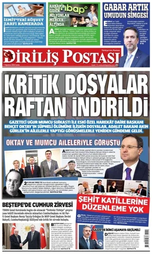 Diriliş Postası Gazetesi 7 Ağustos 2026 günün manşeti