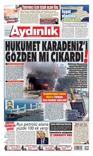 Aydınlık Gazetesi 10 Ağustos 2026 günün manşeti