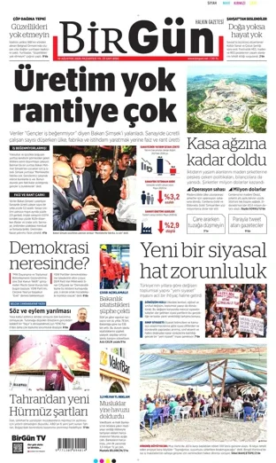 Birgün Gazetesi 10 Ağustos 2026 günün manşeti