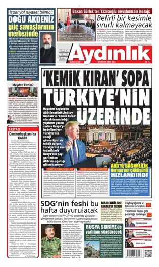 Aydınlık Gazetesi 11 Ağustos 2026 günün manşeti