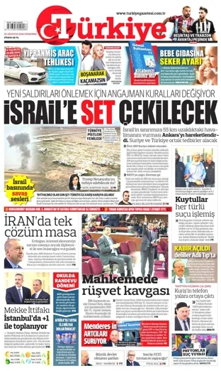 Türkiye Gazetesi bugünkü manşeti - 20 Ağustos 2026