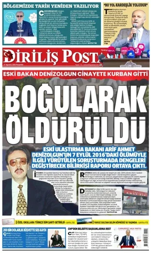Diriliş Postası Gazetesi 27 Ağustos 2026 günün manşeti