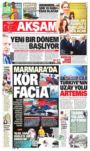 Akşam Gazetesi 3 Eylül 2026 günün manşeti
