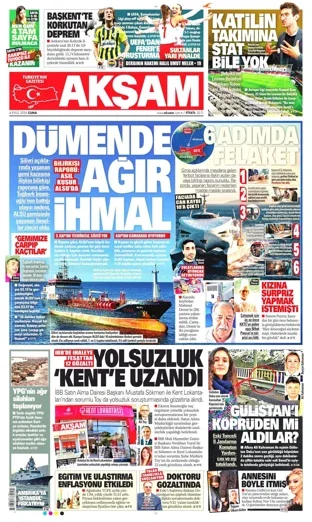 Akşam Gazetesi 4 Eylül 2026 günün manşeti