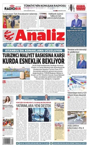 Analiz Gazetesi 5 Eylül 2026 günün manşeti