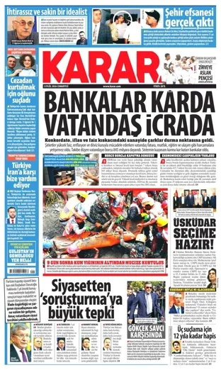 Karar Gazetesi 5 Eylül 2026 günün manşeti