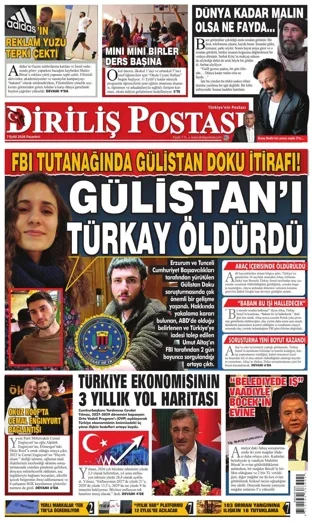 Diriliş Postası Gazetesi 7 Eylül 2026 günün manşeti