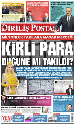 Diriliş Postası Gazetesi 10 Eylül 2026 günün manşeti