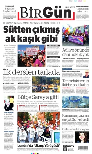 Birgün Gazetesi 16 Eylül 2026 günün manşeti