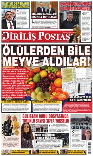 Diriliş Postası Gazetesi 16 Eylül 2026 günün manşeti