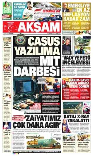 Akşam Gazetesi 17 Eylül 2026 günün manşeti
