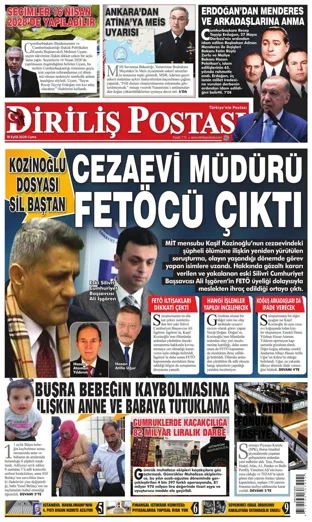 Diriliş Postası Gazetesi 18 Eylül 2026 günün manşeti