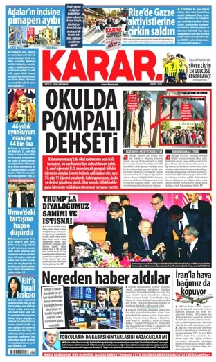 Karar Gazetesi 23 Eylül 2026 günün manşeti
