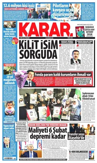 Karar Gazetesi 1 Ekim 2026 günün manşeti