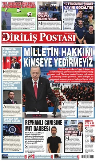 Diriliş Postası Gazetesi 2 Ekim 2026 günün manşeti
