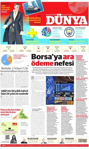 Dünya Gazetesi 2 Ekim 2026 günün manşeti