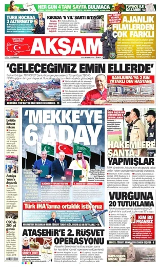 Akşam Gazetesi 4 Ekim 2026 günün manşeti