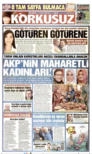 Korkusuz Gazetesi 4 Ekim 2026 günün manşeti