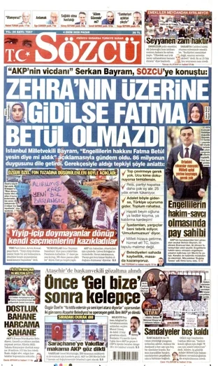 Sözcü Gazetesi bugünkü manşeti - 4 Ekim 2026