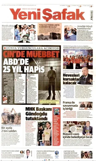 Yeni Şafak Gazetesi bugünkü manşeti - 4 Ekim 2026