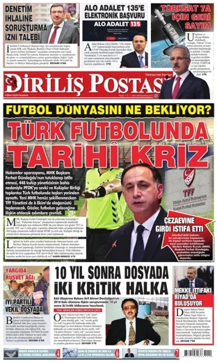 Diriliş Postası Gazetesi 5 Ekim 2026 günün manşeti