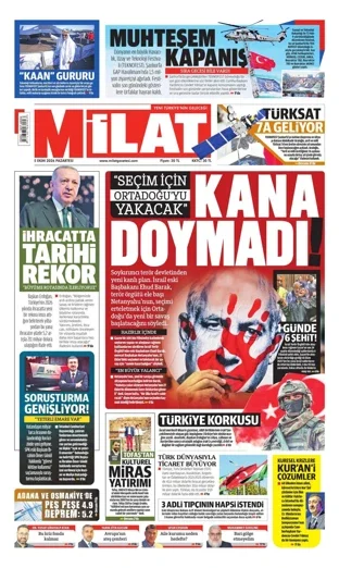 Milat Gazetesi 5 Ekim 2026 günün manşeti