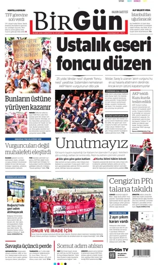 Birgün Gazetesi 10 Ekim 2026 günün manşeti