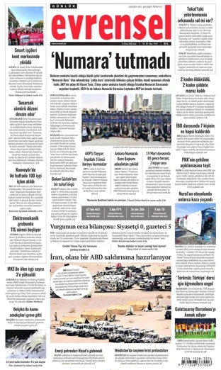 Evrensel Gazetesi 13 Ekim 2026 günün manşeti