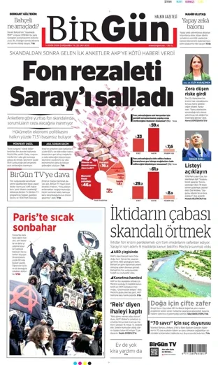 Birgün Gazetesi 14 Ekim 2026 günün manşeti