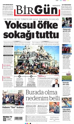 Birgün Gazetesi 17 Ekim 2026 günün manşeti