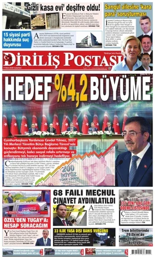 Diriliş Postası Gazetesi 17 Ekim 2026 günün manşeti