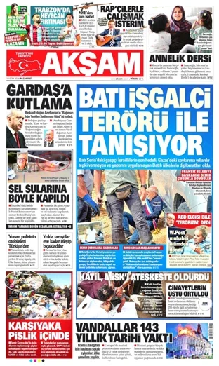 Akşam Gazetesi 19 Ekim 2026 günün manşeti