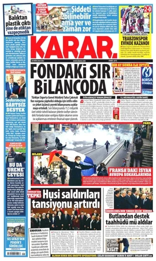 Karar Gazetesi 20 Ekim 2026 günün manşeti