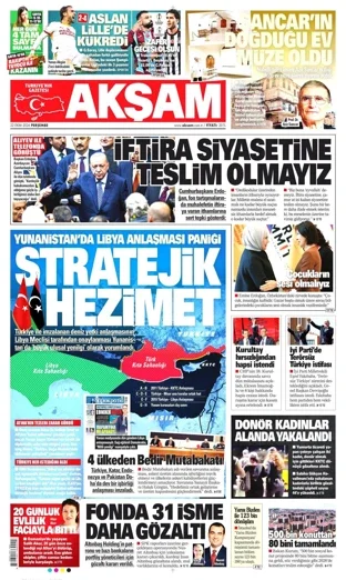 Akşam Gazetesi 22 Ekim 2026 günün manşeti