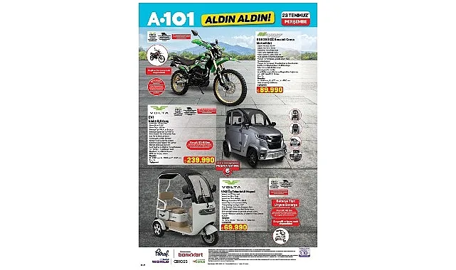 A101, 23 Temmuz'da Elektrikli Araç VOLTA EV1'i Tüketicilere Sunuyor