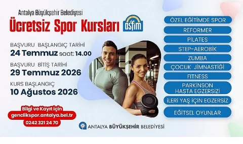 Antalya ASFİM Yeni Sezon Kayıtlarını Başlattı: Ücretsiz Spor İmkanı Devam Ediyor