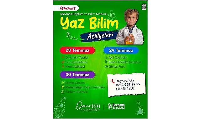 Bornova'da Yaz Bilim Atölyeleri Çocuklara Kapılarını Açıyor