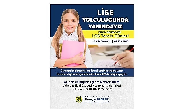 Buca Belediyesi'nden LGS Adaylarına Ücretsiz Tercih Danışmanlığı