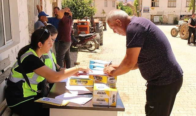 Elmalı Bozhüyük'te Selzede Çiftçiye Büyükşehir Desteği