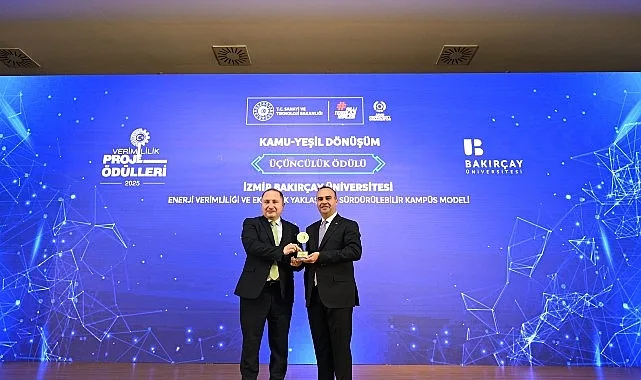 İzmir Bakırçay Üniversitesi Sürdürülebilir Kampüs Projesi Verimlilik Ödülü Aldı