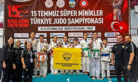 Konya Büyükşehir Belediyesporlu Minik Judocular Tokat'tan 8 Madalyayla Döndü