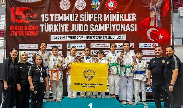 Konya Büyükşehir Belediyesporlu Minik Judocular Tokat'tan 8 Madalyayla Döndü